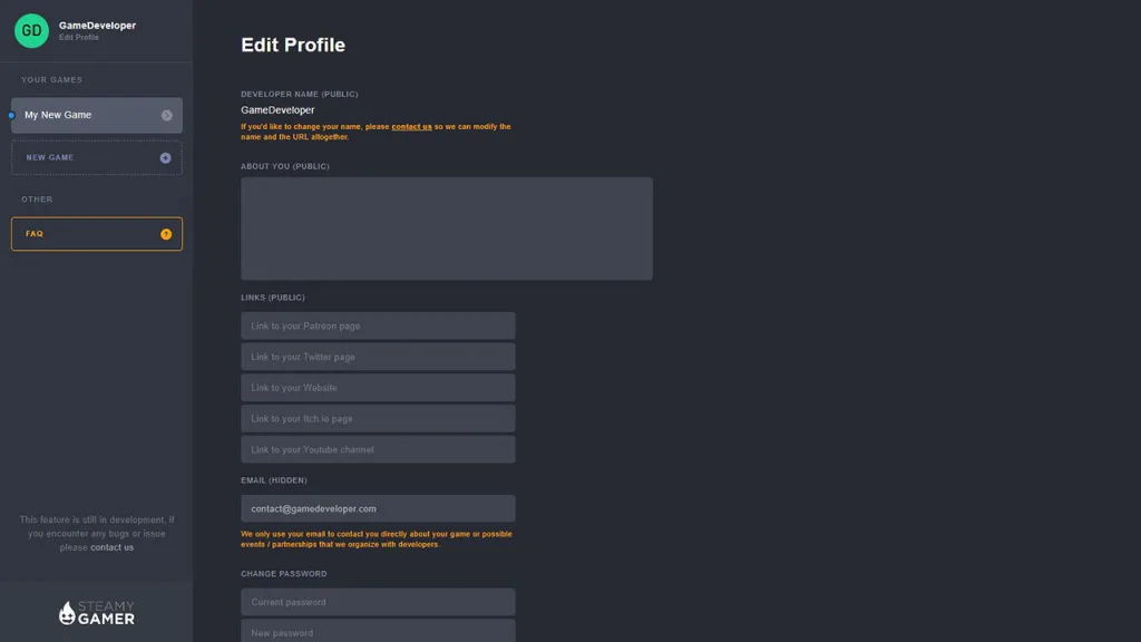Profil bearbeiten
