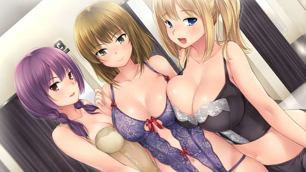 Negligee three sexy girls in lingerie