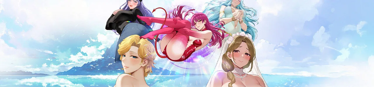 Happy island fantasy banner