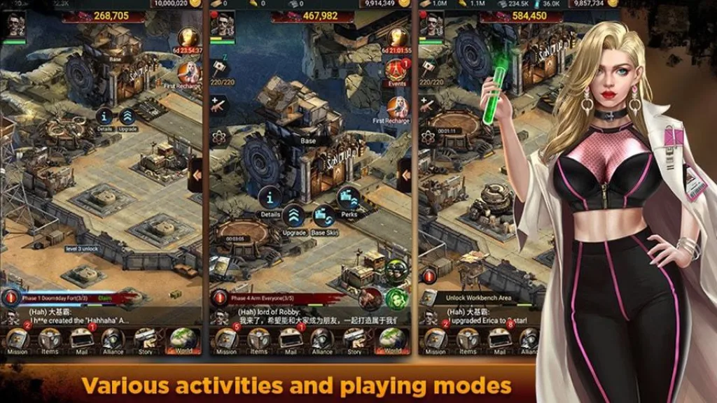King of wasteland activities and playing modes