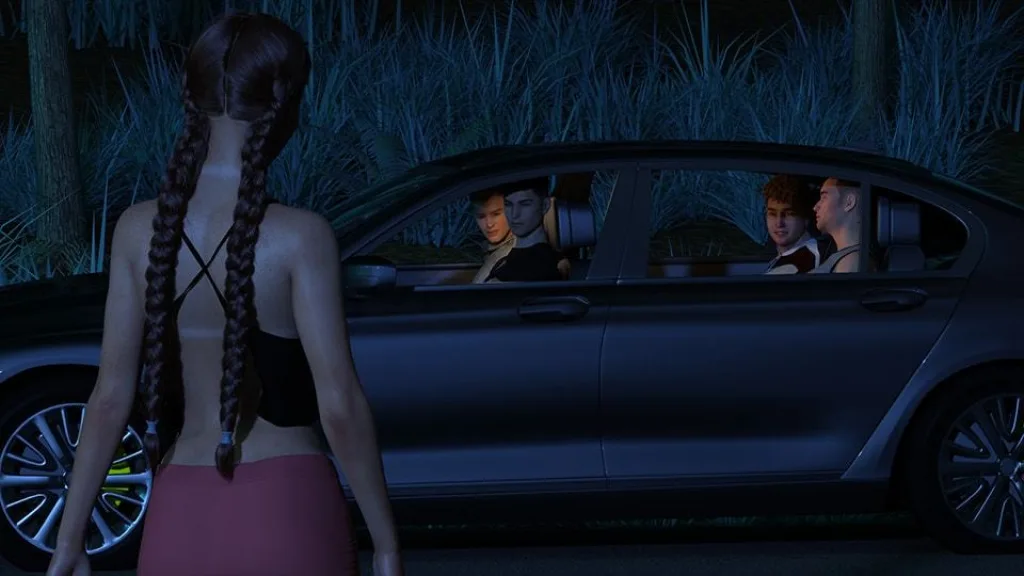Midnight ride perverted dudes in the car