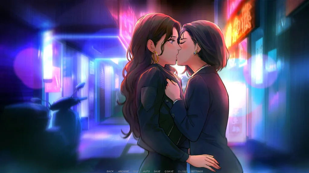 Summers end lesbians kissing