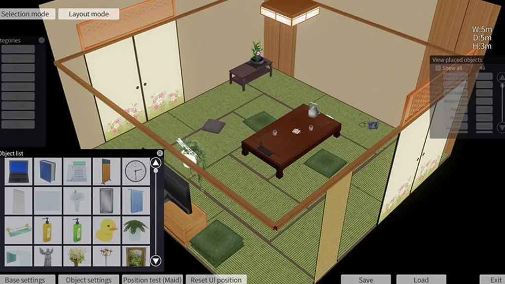 Custom order maid 3 D 2 room customisation