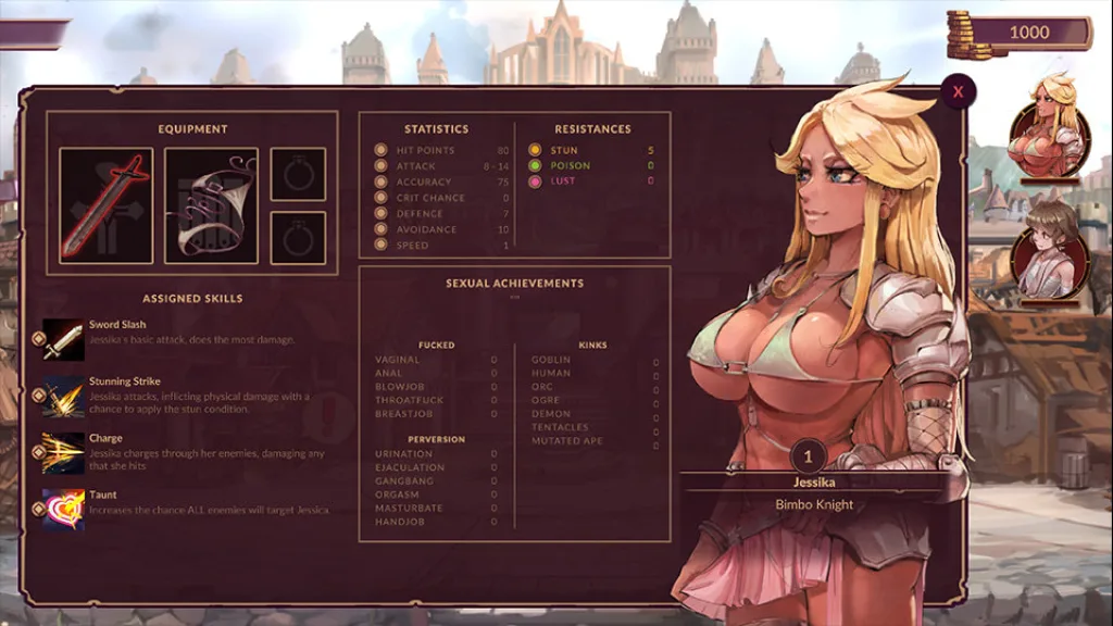 Jessikas curse girl stats
