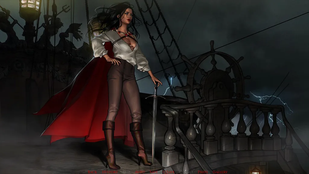 Sanguine rose carmen on the ship