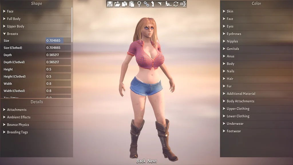 Breeders of the nephelym character customization