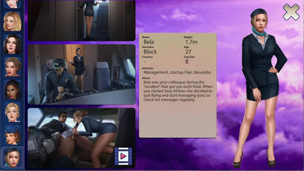 Sexy airlines girl profile
