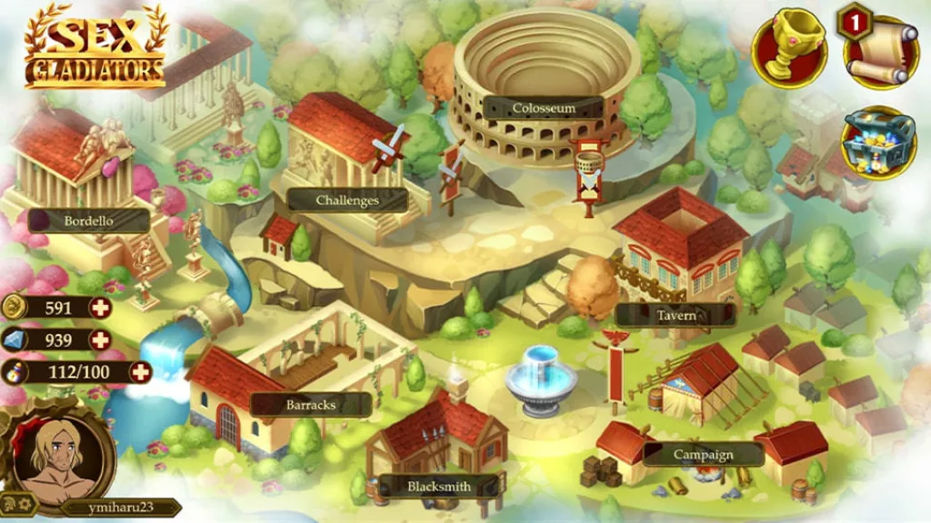 Sex gladiators map town