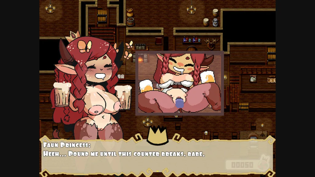 Princess and conquest monster girl at the bar