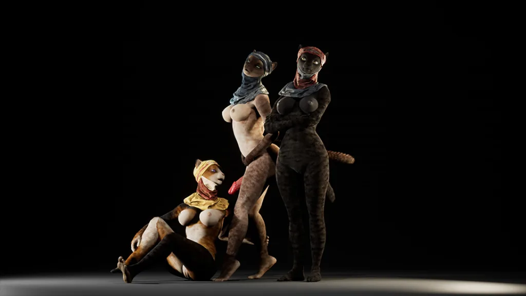 Carnal instinct three cat girls