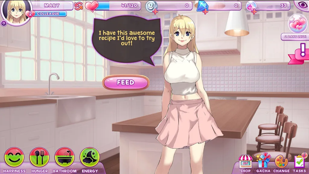 Pocket Waifu Gameplay Mary