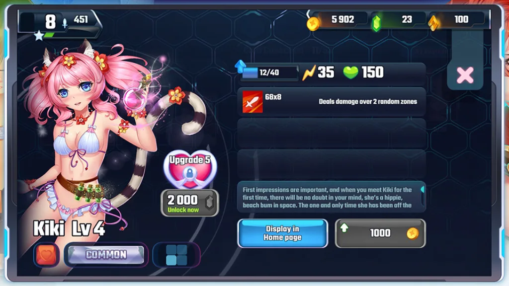 Cosmic Shock League Cat Girl Kiki