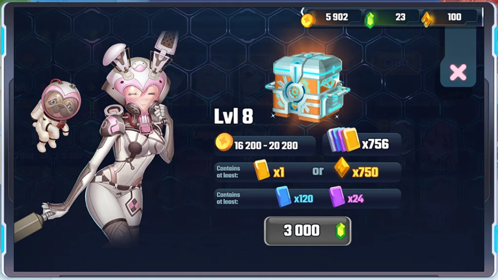 Cosmic Shock League Bunny Girl Chest