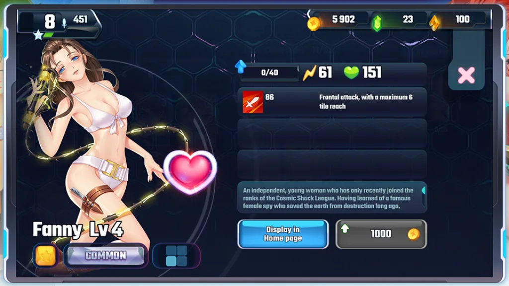 Cosmic Shock League Girl Profile