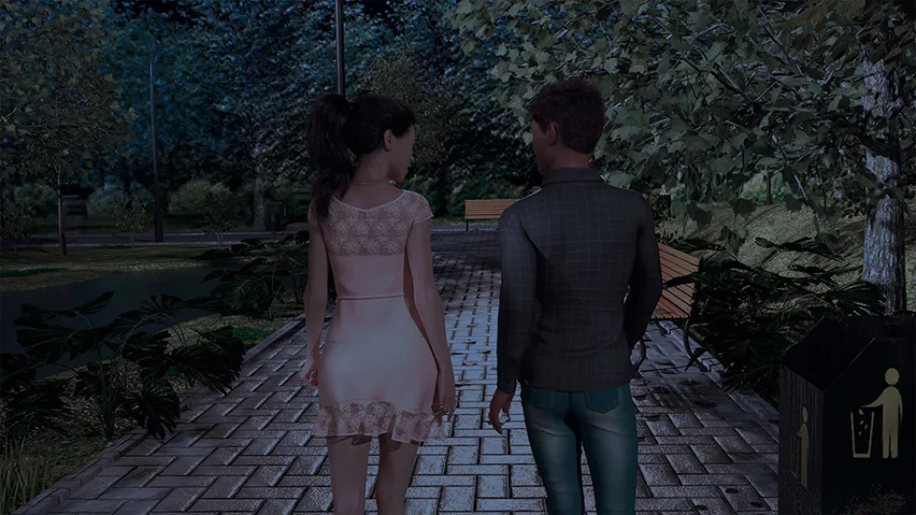 College kings walk in a park