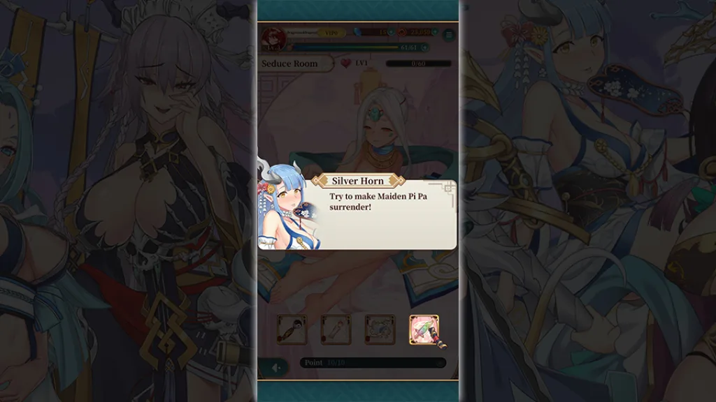 Slutty journey dialogue screen