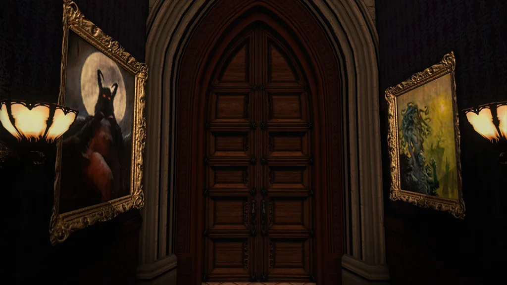 Dominatrix simulator threshold entrance door