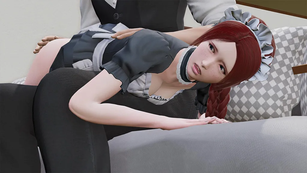 The headmaster spanking maid