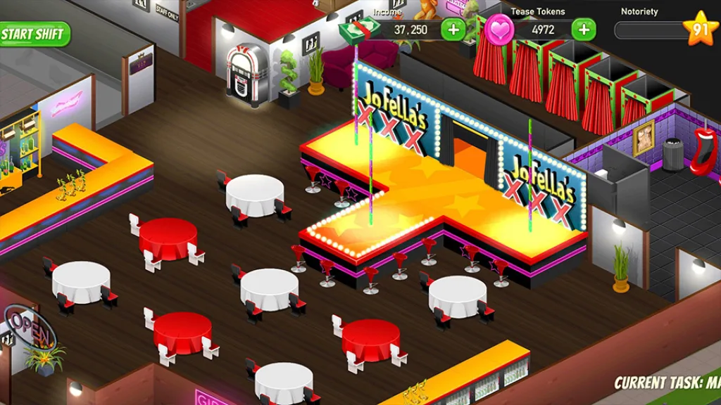 Gentlemens club interior