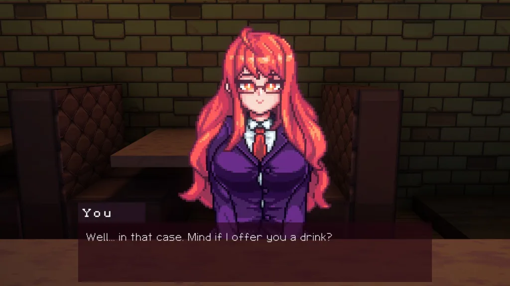 Intoxicant girl offering drink