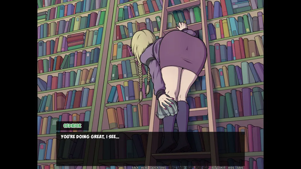 Elyon cleaning the shelves