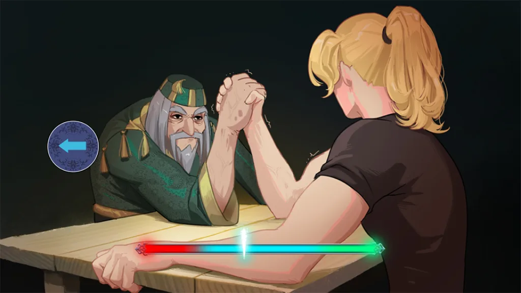 Knightly passions arm wrestling