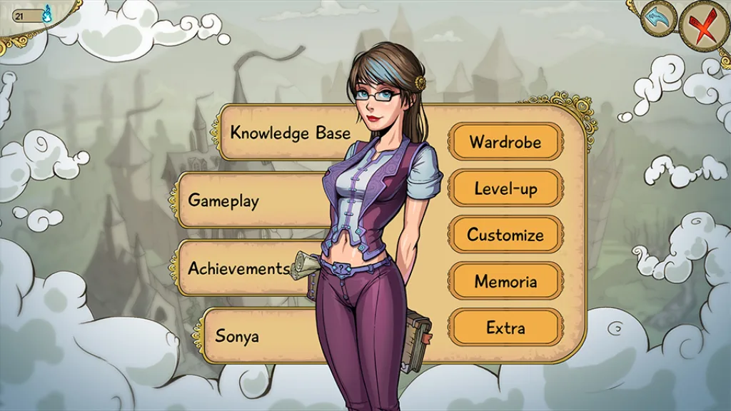 Innocent witches game menu