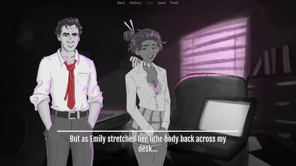Emily flirting with steele