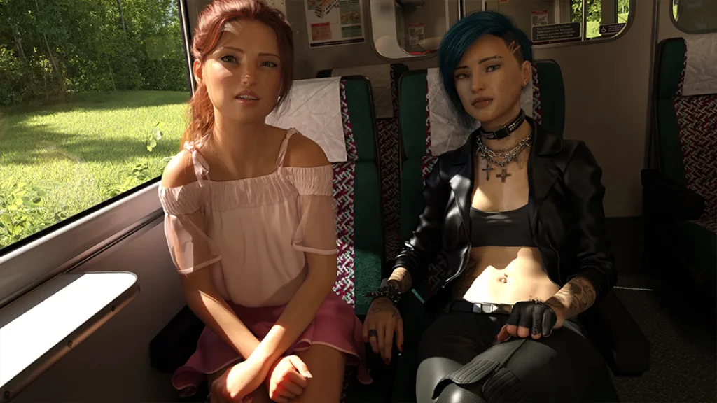 Halfway house on a train