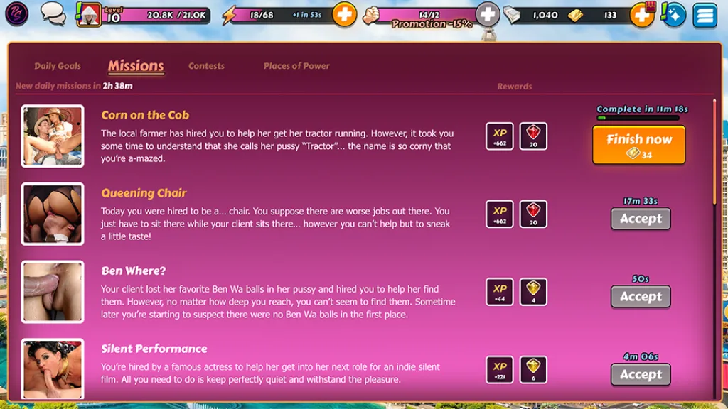 Pornstar harem missions