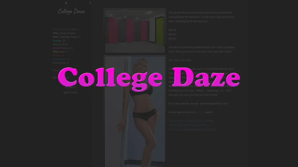 College daze game poster