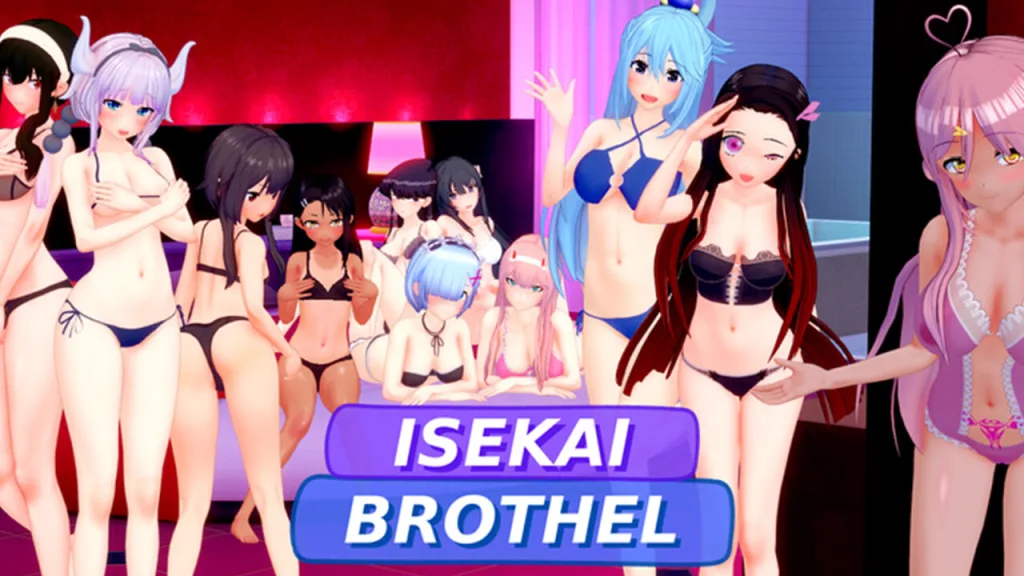 Isekai brothel game poster
