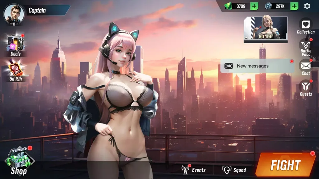 Lust goddess main screen