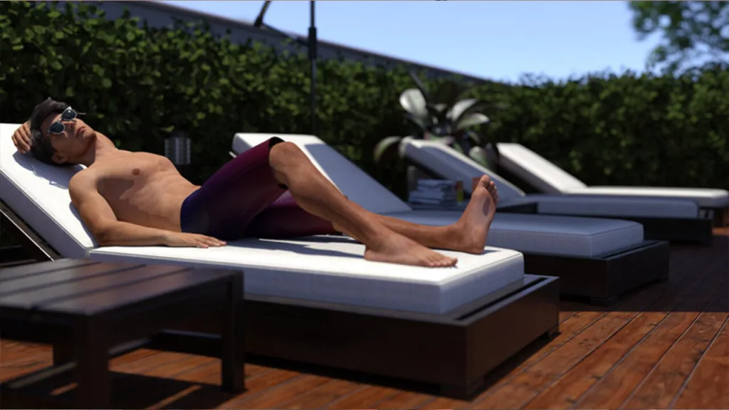 Parfum d'été au bord de la piscine