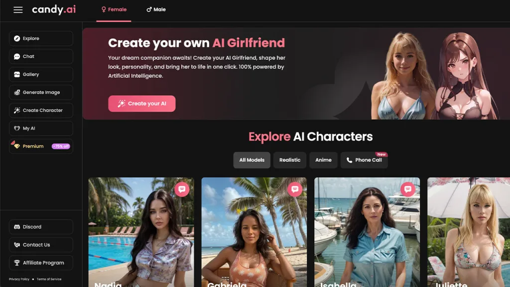 Candy ai porn game poster