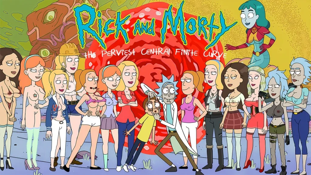 Rick and morty the perviest central finite curve game poster