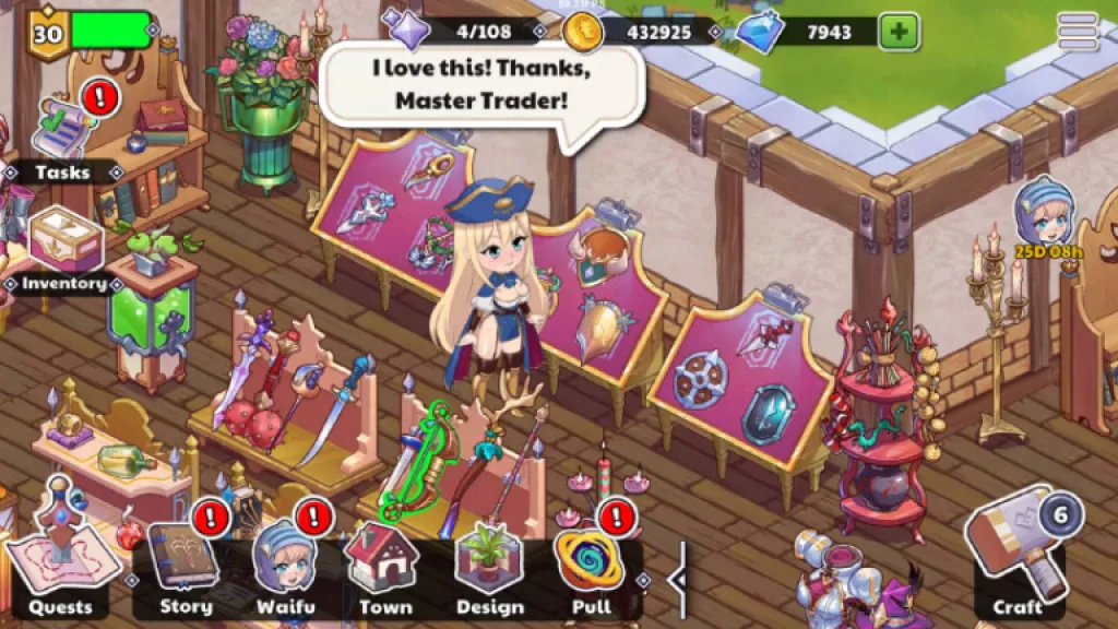 Waifu shop management
