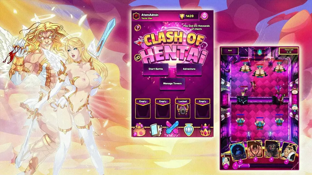 Clash of hentai game screenshot 4