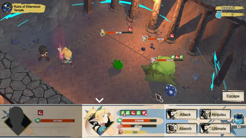 Flee my elven ninja game screenshot 1