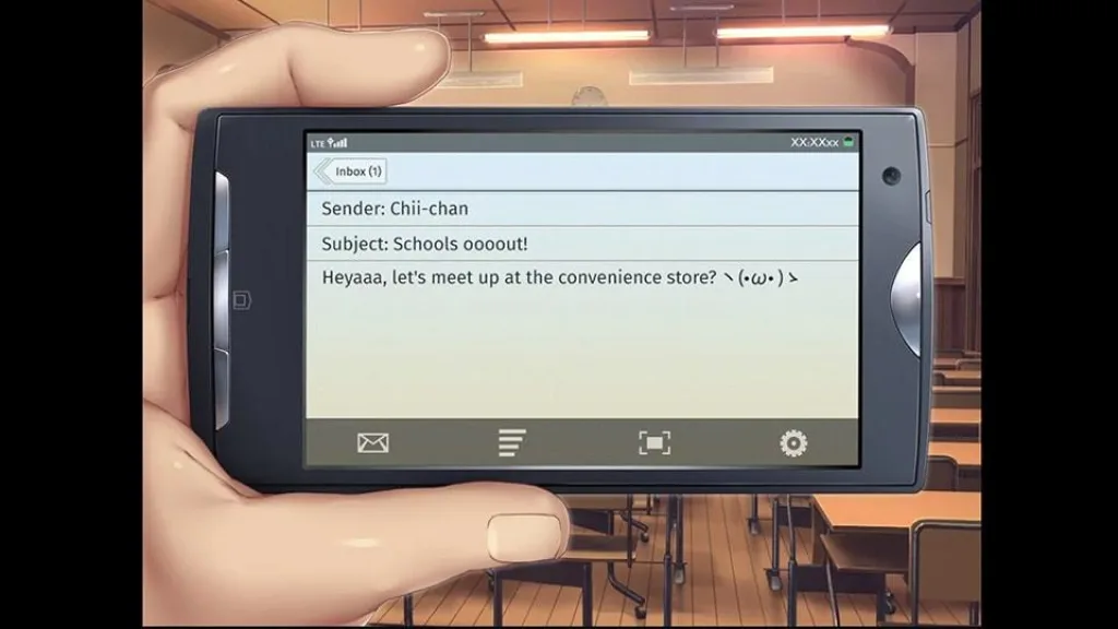 Oral lessons with chii chan gameplay message on the phone